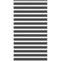 Berkfield Home Zebra Blind Black 135x200 cm Fabric Width 130.9 cm Polyester