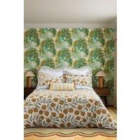 Sanderson 'Anaar' Cotton Duvet Cover Set in Light Beige | Size: Super King