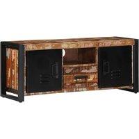 Berkfield Home TV Cabinet 100x30x40 cm Solid Wood Reclaimed in Brown | Size: 100 x 30 x 40 cm