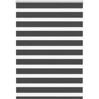 Berkfield Home Zebra Blind Black 95x100 cm Fabric Width 90.9 cm Polyester