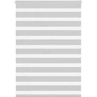 Berkfield Home Zebra Blind Light Grey 110x100 cm Fabric Width 105.9 cm Polyester