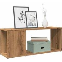 Berkfield Home TV Cabinet Artisan Oak 80x24x32cm Engineered Wood in Brown | Size: 80 x 24 x 32 cm