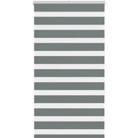 Berkfield Home Zebra Blind Dark Grey 70x150 cm Fabric Width 65.9 cm Polyester
