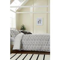Helena Springfield 'Byron' Cotton Duvet Cover Set in Grey | Size: Double