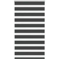 Berkfield Home Zebra Blind Black 80x100 cm Fabric Width 75.9 cm Polyester