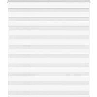 Berkfield Home Zebra Blind White 125x100 cm Fabric Width 120.9 cm Polyester