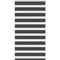 Berkfield Home Zebra Blind Black 75x150 cm Fabric Width 70.9 cm Polyester