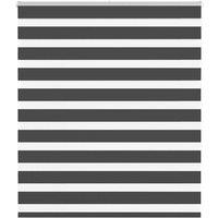 Berkfield Home Zebra Blind Black 125x150 cm Fabric Width 120.9 cm Polyester