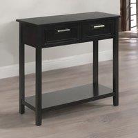Rafaelo Mobilia Industrial Console Table With 2 Fabric Drawers in Black