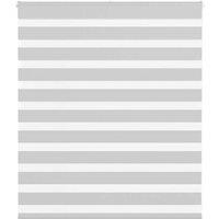 Berkfield Home Zebra Blind Light Grey 125x100 cm Fabric Width 120.9 cm Polyester