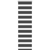 Berkfield Home Zebra Blind Black 45x150 cm Fabric Width 40.9 cm Polyester