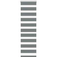Berkfield Home Zebra Blind Dark Grey 40x100 cm Fabric Width 35.9 cm Polyester