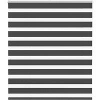 Berkfield Home Zebra Blind Black 135x100 cm Fabric Width 130.9 cm Polyester