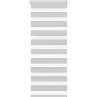 Berkfield Home Zebra Blind Light Grey 60x150 cm Fabric Width 55.9 cm Polyester