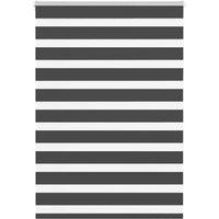 Berkfield Home Zebra Blind Black 110x150 cm Fabric Width 105.9 cm Polyester