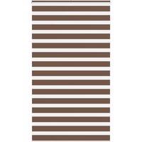Berkfield Home Zebra Blind Brown 135x200 cm Fabric Width 130.9 cm Polyester