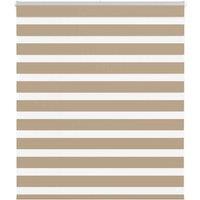 Berkfield Home Zebra Blind Sand Brown 125x100 cm Fabric Width 120.9 cm Polyester