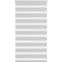 Berkfield Home Zebra Blind Light Grey 70x100 cm Fabric Width 65.9 cm Polyester