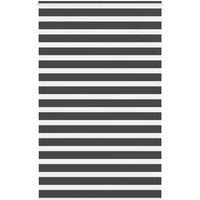 Berkfield Home Zebra Blind Black 140x230 cm Fabric Width 135.9 cm Polyester