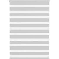 Berkfield Home Zebra Blind Light Grey 105x150 cm Fabric Width 100.9 cm Polyester