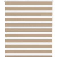 Berkfield Home Zebra Blind Sand Brown 130x100 cm Fabric Width 125.9 cm Polyester