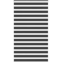 Berkfield Home Zebra Blind Black 125x230 cm Fabric Width 120.9 cm Polyester
