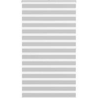Berkfield Home Zebra Blind Light Grey 135x200 cm Fabric Width 130.9 cm Polyester
