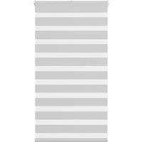 Berkfield Home Zebra Blind Light Grey 90x100 cm Fabric Width 85.9 cm Polyester