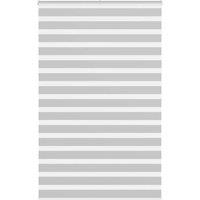 Berkfield Home Zebra Blind Light Grey 145x200 cm Fabric Width 140.9 cm Polyester