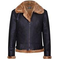 Infinity Leather Men's B3 Aviator Real Sheepskin Leather Flying Jacket-Oxford in Light Brown | Size: XS