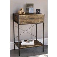 Home Discount Vida Designs Brooklyn 1 Drawer Console Table Storage Organizer 740 x 500 x 340 mm in Dark Brown