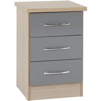 Seconique Nevada 3 Drawer Bedside in Grey