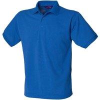 Henbury Men's Short Sleeved 65 35 Pique Polo Shirt in Royal | Size: XL