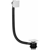 Nes Home Chrome Square Sprung Bath Waste & Overflow in Silver