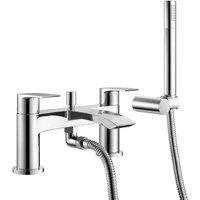 Nes Home Chrome Modern Waterfall Bath Shower Mixer Tap in Silver