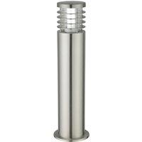 First Choice Lighting Bloom - Brushed Stainless Steel Outdoor Post Light in Silver