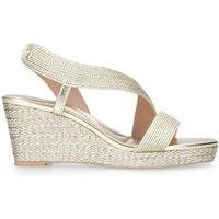 Carvela Women's 'Gala Wedge 70' Fabric Heels in Gold | Size: 3