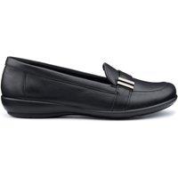 Hotter Women's Wide Fit 'Clay' Loafers in Black | Size: 8
