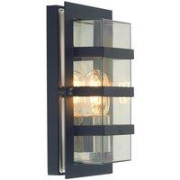Netlighting Boden 1 Light Outdoor Wall Light Black IP54 E27