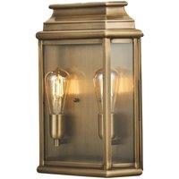 Netlighting St Martins 2 Light Large Wall Lantern Brass Finish IP44 E27 in Yellow