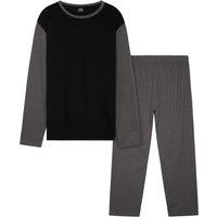 CityComfort Men's Jersey Cotton Pyjama Set in Black | Size: Large