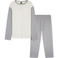 CityComfort Men's Jersey Cotton Pyjama Set in Grey | Size: 3XL