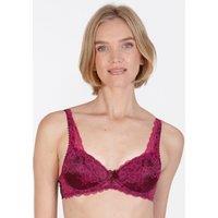 Little Women Women's 'Florence' High Apex Non-Wired Medium Removable Padding Bra in Dark Red | Size: 40AA