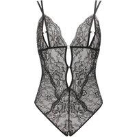 Ann Summers Women's Diamond Heart Crotchless Body in Black | Size: Medium
