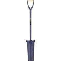 Pegdev Professional Newcastle Drainer Post Digging Shovel Heavy-Duty Steel in Dark Blue