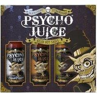 Psycho Juice Hot Chilli Sauces Gift Box Set of 3 x 148ml - Extreme Ghost Pepper, Chipotle, Mustard in Brown | Size: 3 Pack
