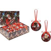 VFM e-Store Christmas Bauble Decoration 12 piece 7. 5cm Bauble Set Santas Workshop