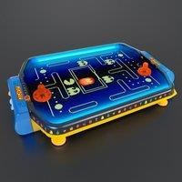 Menkind Pac-Man Neon Glow Air Hockey Table in Yellow