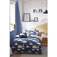 Peter Rabbit Sleepy Head Reversible Duvet Cover Set in Blue | Size: Single