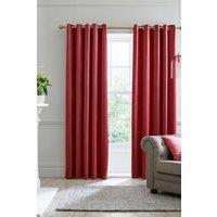 Laurence Llewelyn-Bowen 'Montrose' Velvet Blackout-Coated Pair of Eyelet Curtains in Burgundy | Size: 167 cm width x 137 cm drop